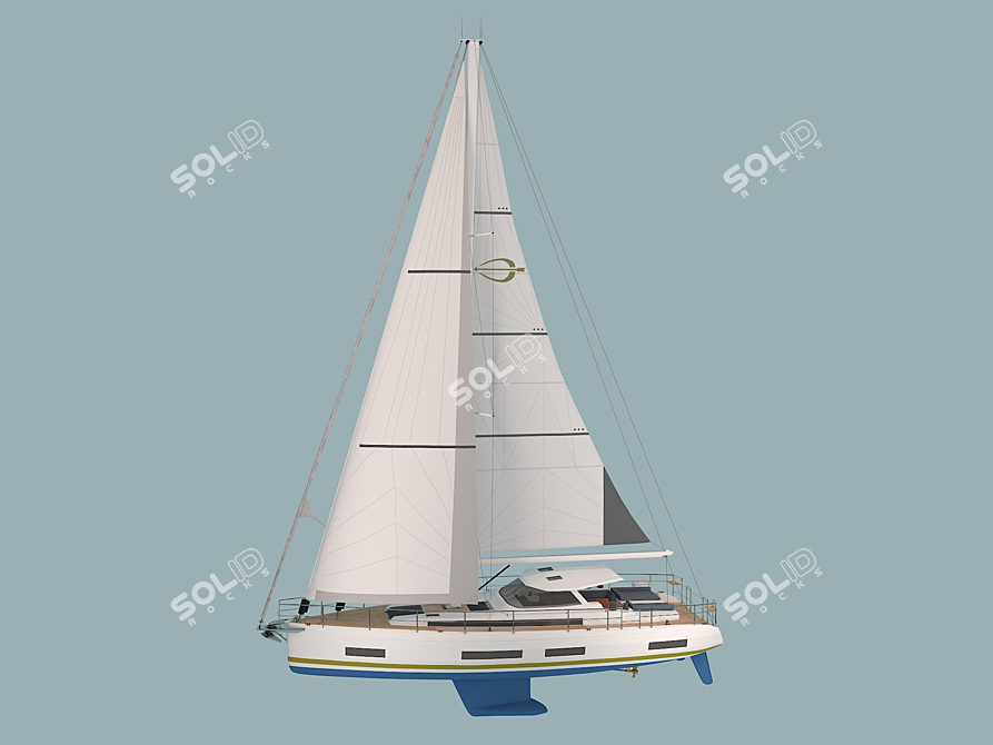 Amel 50: The Ultimate Blue Water Cruiser 3D model image 1
