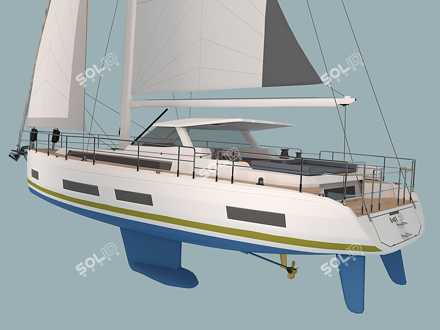 Amel 50: The Ultimate Blue Water Cruiser 3D model image 2