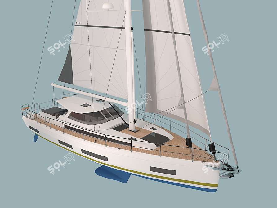 Amel 50: The Ultimate Blue Water Cruiser 3D model image 4