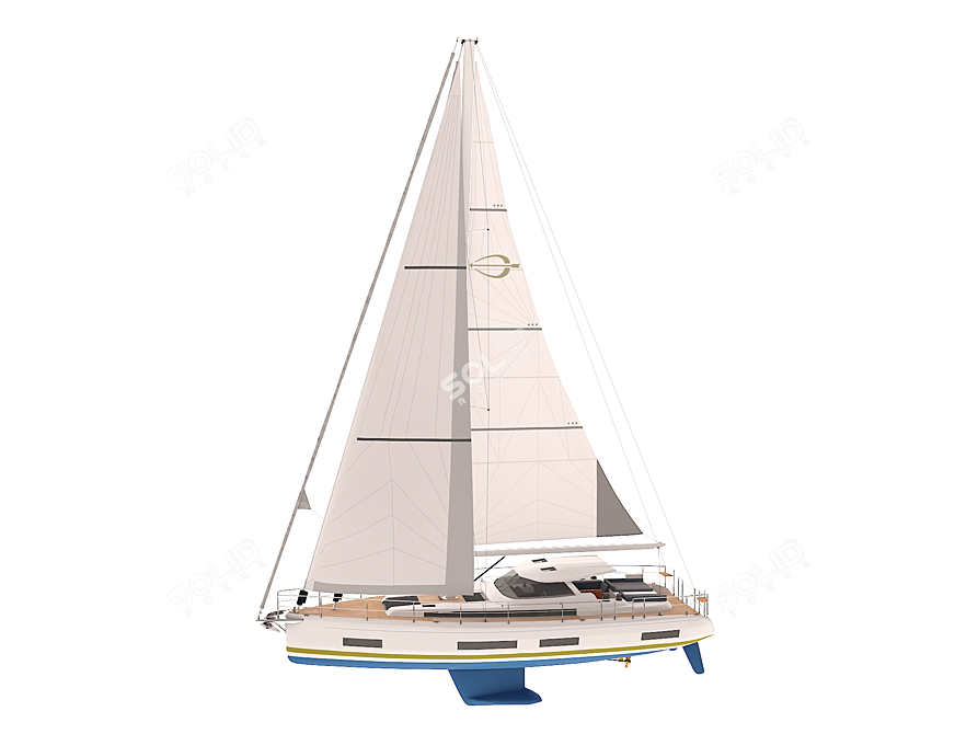 Amel 50: The Ultimate Blue Water Cruiser 3D model image 8