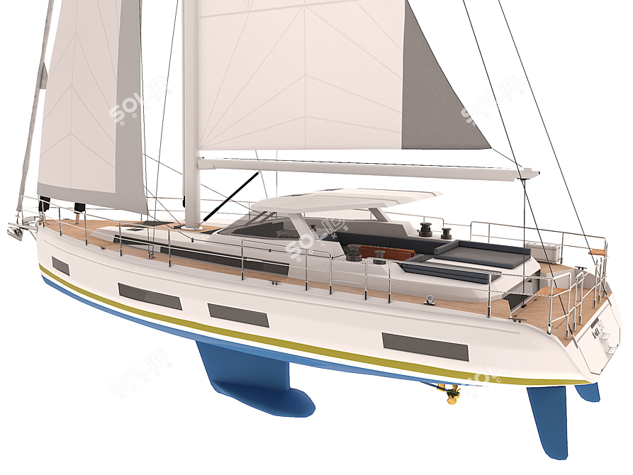 Amel 50: The Ultimate Blue Water Cruiser 3D model image 9