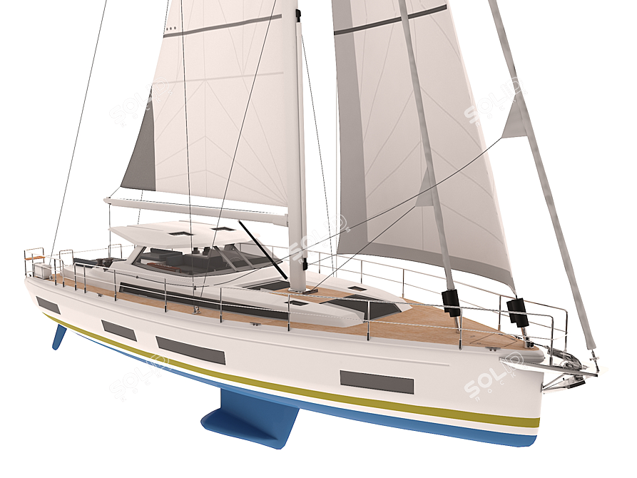 Amel 50: The Ultimate Blue Water Cruiser 3D model image 11