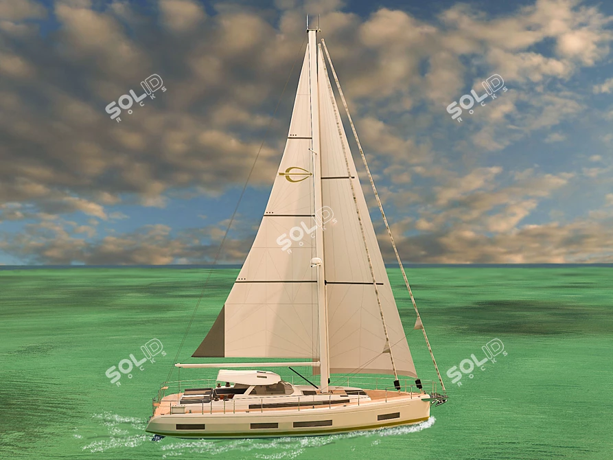 Amel 50: The Ultimate Blue Water Cruiser 3D model image 12