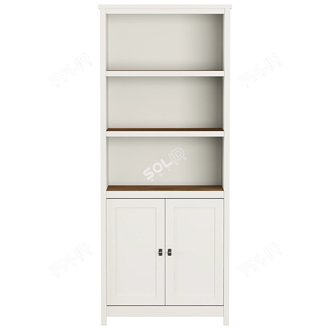 Sauder Cottage Road Library Bookcase: Stylish Storage Solution 3D model image 2