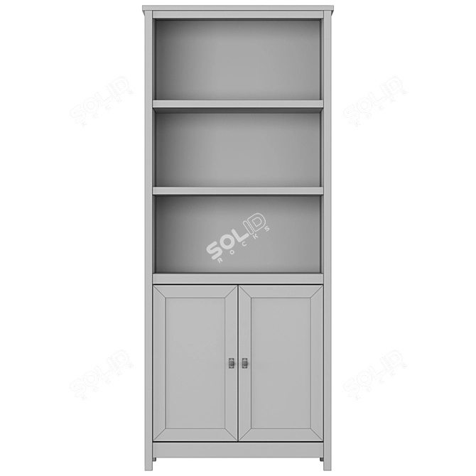 Sauder Cottage Road Library Bookcase: Stylish Storage Solution 3D model image 3