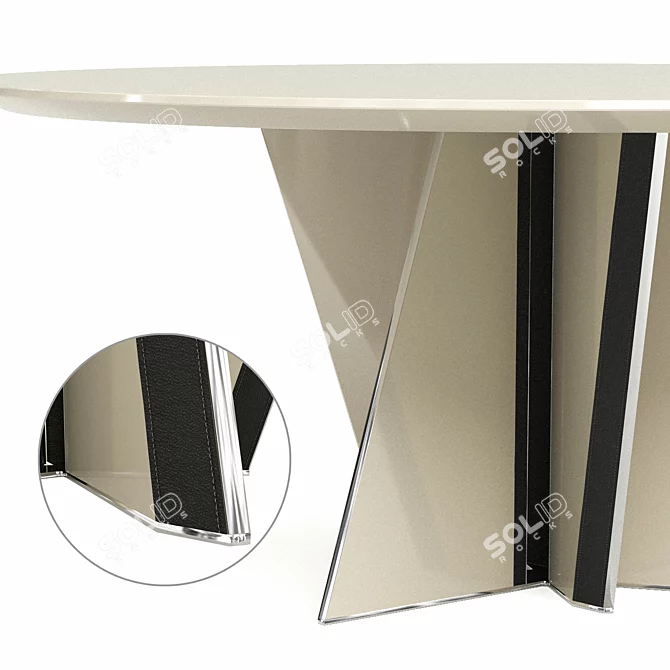 Elegant Milano Round Table 3D model image 4