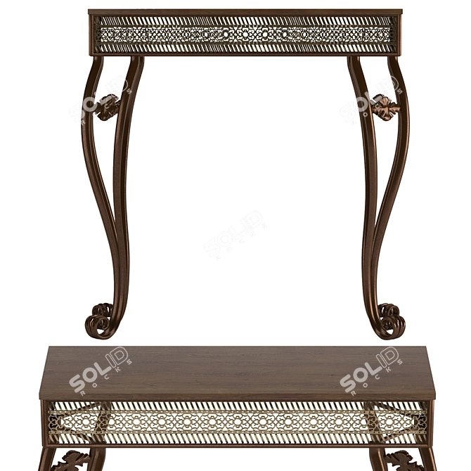 Charleston Console: Elegant and Compact 3D model image 2