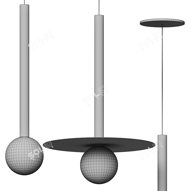 Elixir: Minimalistic Pendant Light 3D model image 3