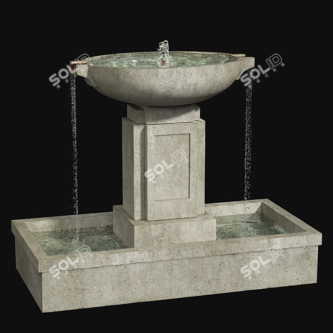 Austin Fountain: Real-Scaled Elegance 3D model image 1