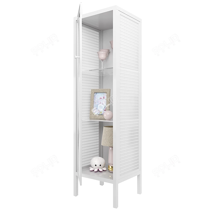 IKEA Baggebo Wardrobe: Stylish Storage with Glass Doors 3D model image 3