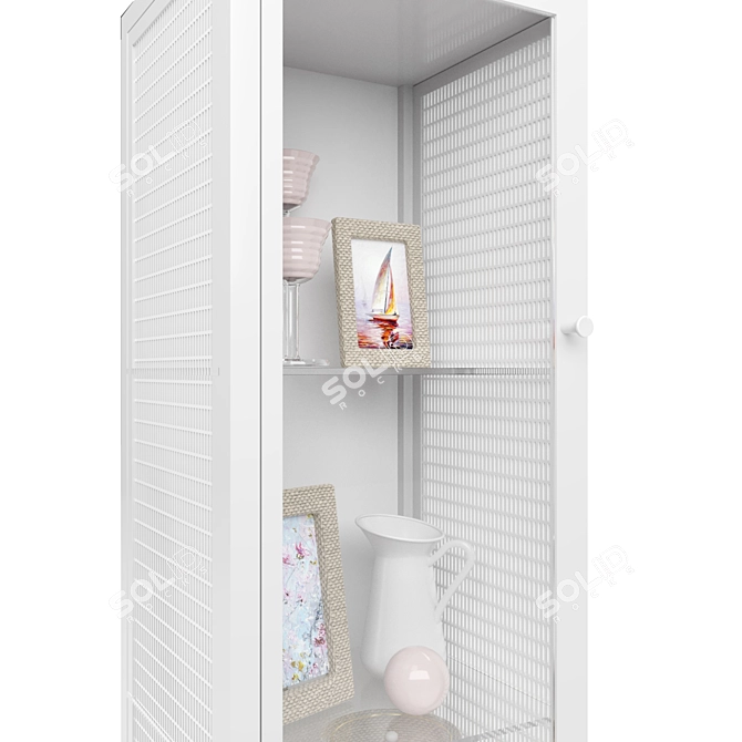 IKEA Baggebo Wardrobe: Stylish Storage with Glass Doors 3D model image 4