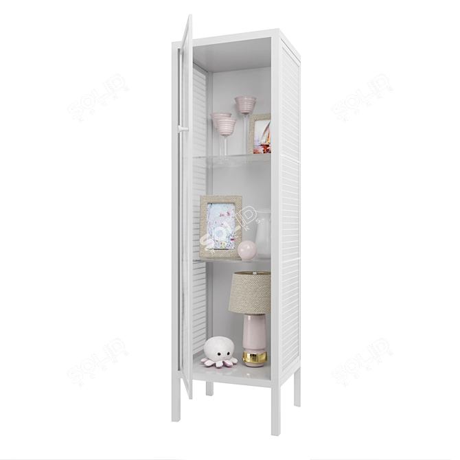 IKEA Baggebo Wardrobe: Stylish Storage with Glass Doors 3D model image 5