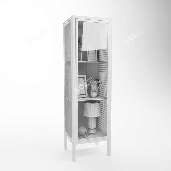 IKEA Baggebo Wardrobe: Stylish Storage with Glass Doors 3D model image 6