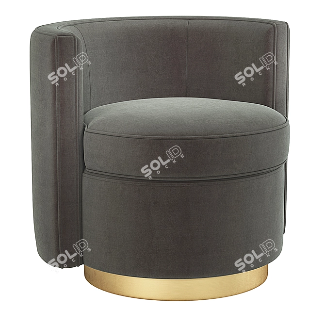 Eichholtz Amanda Swivel Chair - Elegant and Comfortable 3D model image 1