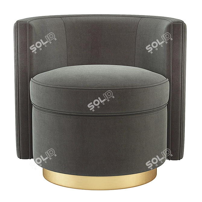 Eichholtz Amanda Swivel Chair - Elegant and Comfortable 3D model image 4