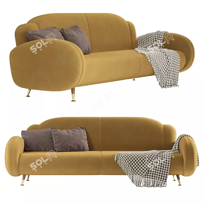 Modern MEZZO Miller Sofa 3D model image 1