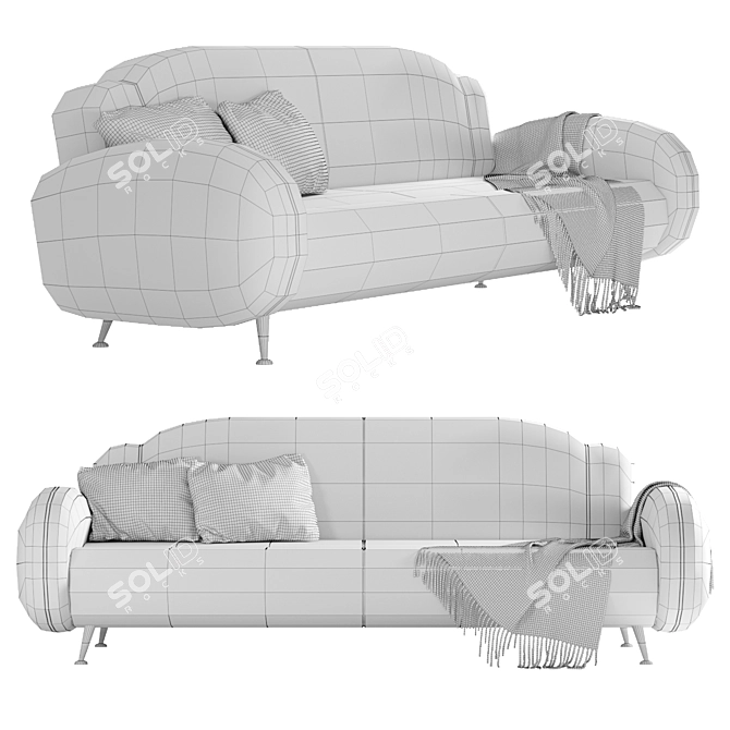 Modern MEZZO Miller Sofa 3D model image 4