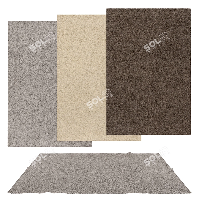 Versatile Rug Set for 3D Scenes 3D model image 1