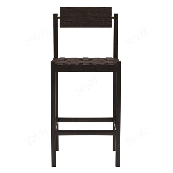 Thomas Hayes Mills Barstool: Vintage-inspired Design 3D model image 2