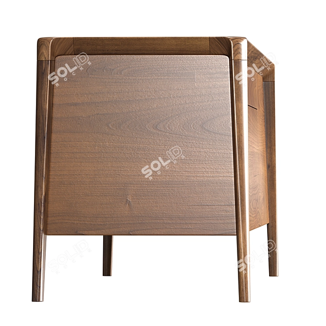 Sleek Walnut Sideboard: Roche Bobois Brio 3D model image 3