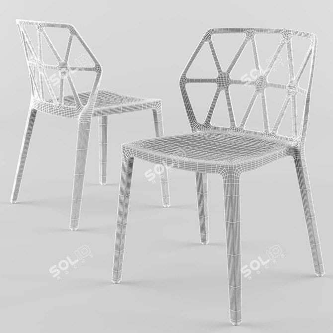 Connubia Atelier Table & Alchemia Chair Set 3D model image 5