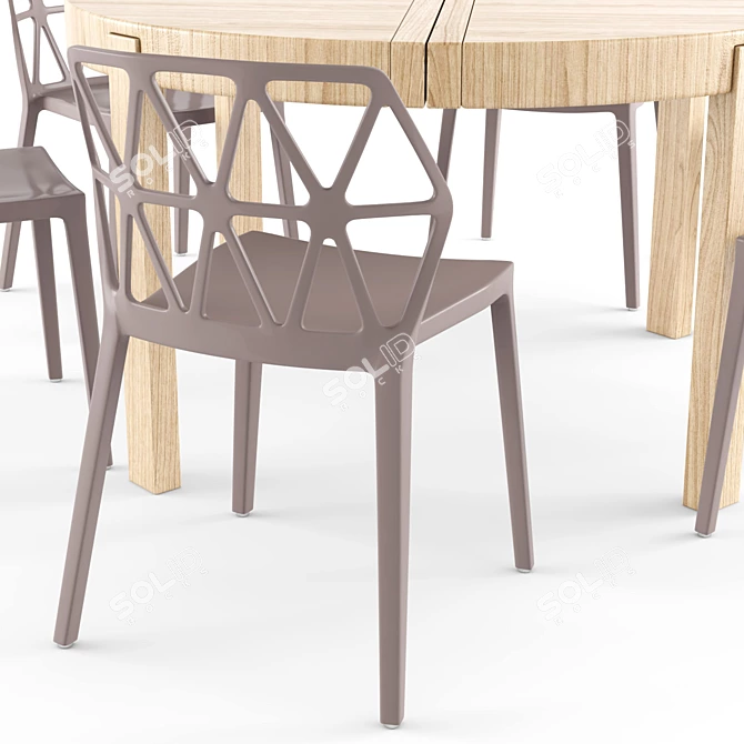 Connubia Atelier Table & Alchemia Chair Set 3D model image 8