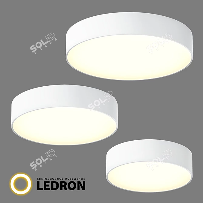 Sleek LED Ceiling Lights - LTD 3D model image 1