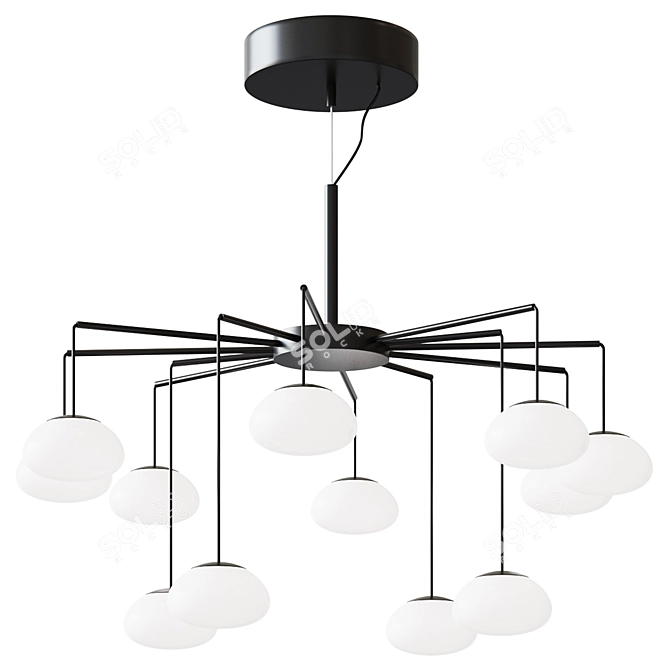 Kovacs Web LED Chandelier: Elegant Illumination 3D model image 1