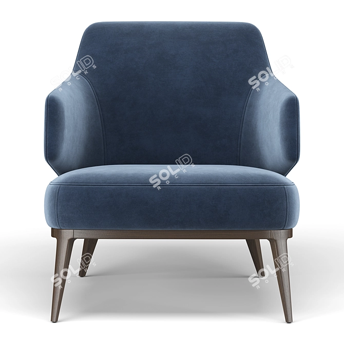 Elegant Amanda Armchair: Stylish and Comfortable 3D model image 3