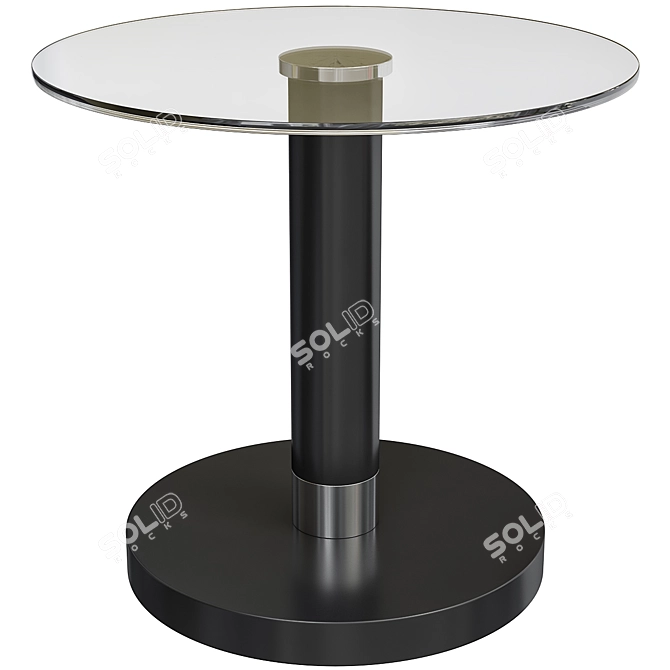 Elegant Glass Top Side Tables 3D model image 2