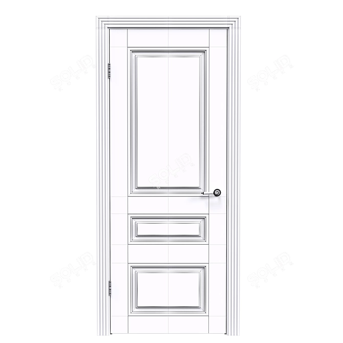 Modern A-17 Door - Simple Elegance 3D model image 4