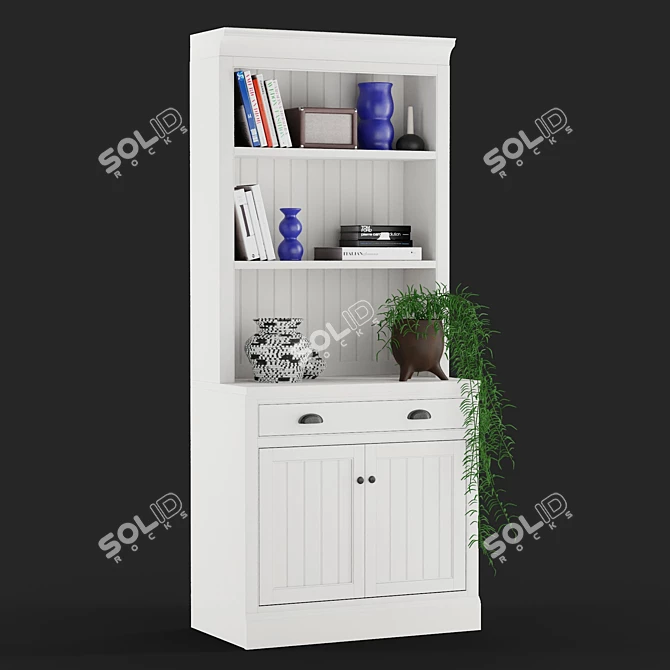 Aubrey Classic Bookcase 3D model image 7