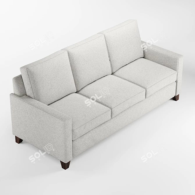 Cameron Square Arm Sofa Bed 3D model image 3