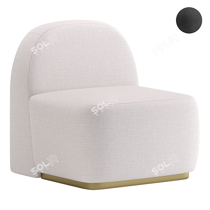 Elegant BILBAO Armchair: Modern Comfort for Your Home 3D model image 1