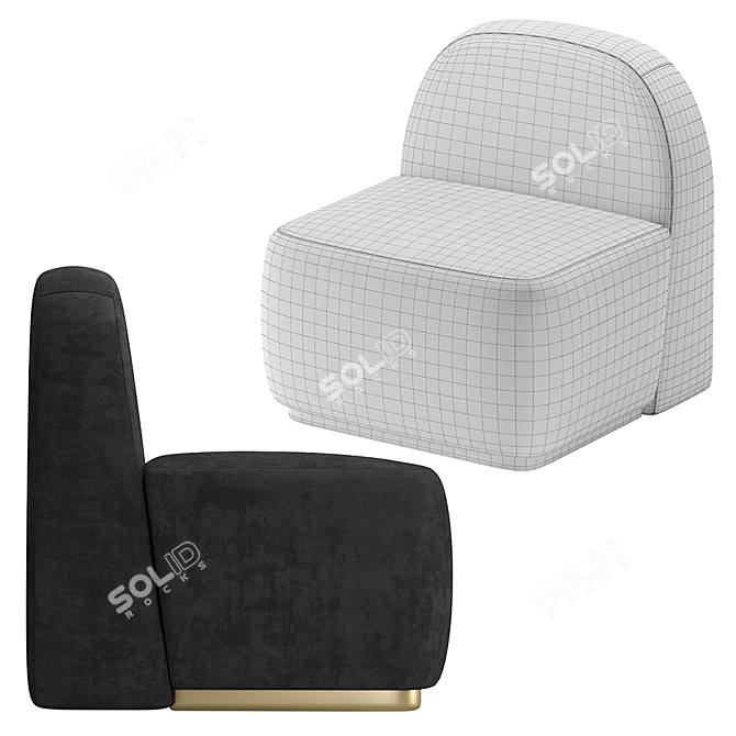 Elegant BILBAO Armchair: Modern Comfort for Your Home 3D model image 7