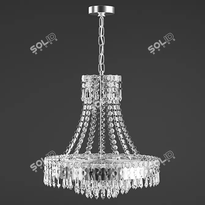 Laura Ashley Enid Chandelier: Classic Elegance 3D model image 1