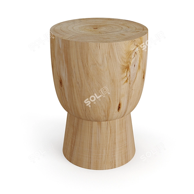 Natural Stump Coffee Table 3D model image 12