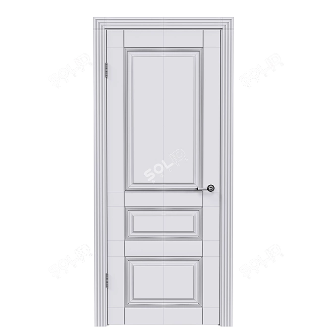 Elegant Grace Trio Door 3D model image 3