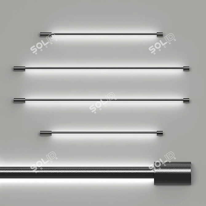 Modern Metal LED Wall Light 3D model image 2