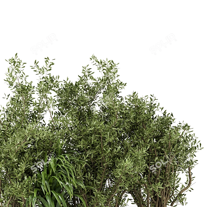 166-Piece Outdoor Bush Set: High-Quality 3D Models 3D model image 3