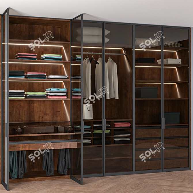 Convertible 3-Door Cupboard 3D model image 2