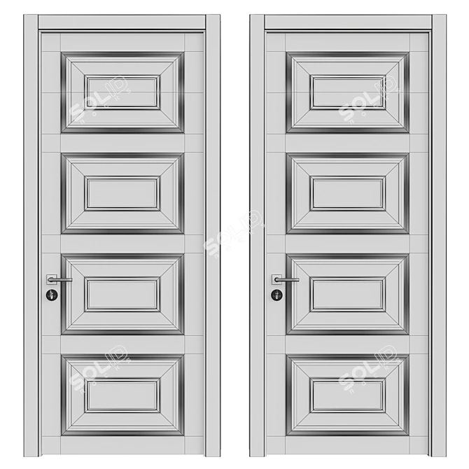 Modern  Interior Door 3D model image 2