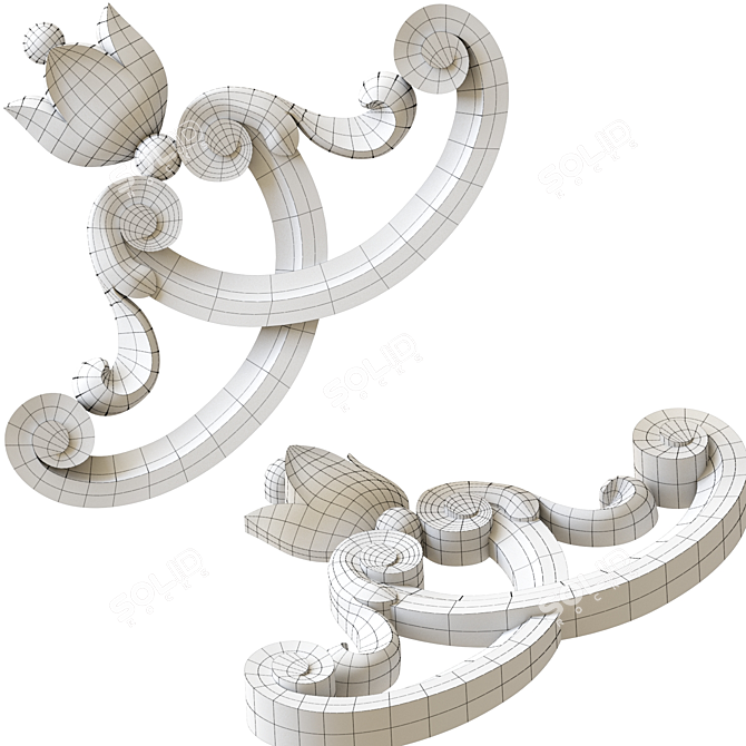 3D Corner Escutcheon for CNC Cutting 3D model image 2