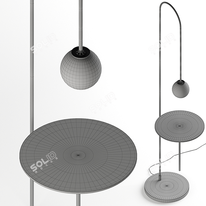 Versatile Illuminating Side Table 3D model image 3