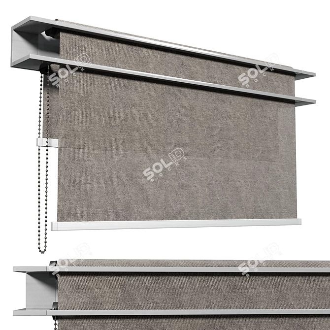 Title: Double Border Roller Blinds 3D model image 1