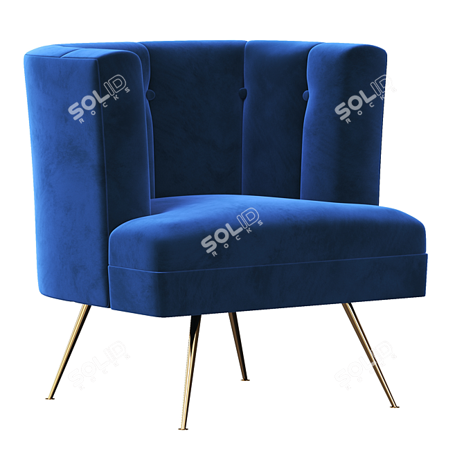 Italian Lounge Chairs: Adesso Imports 3D model image 1