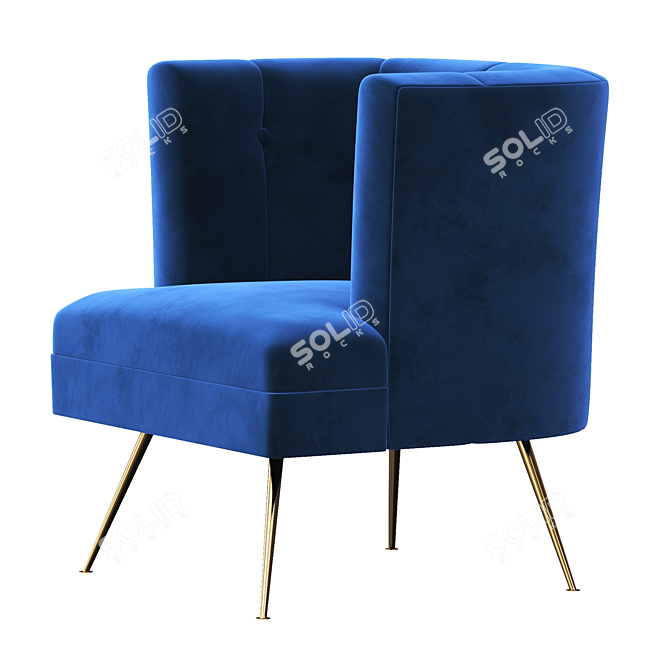Italian Lounge Chairs: Adesso Imports 3D model image 3