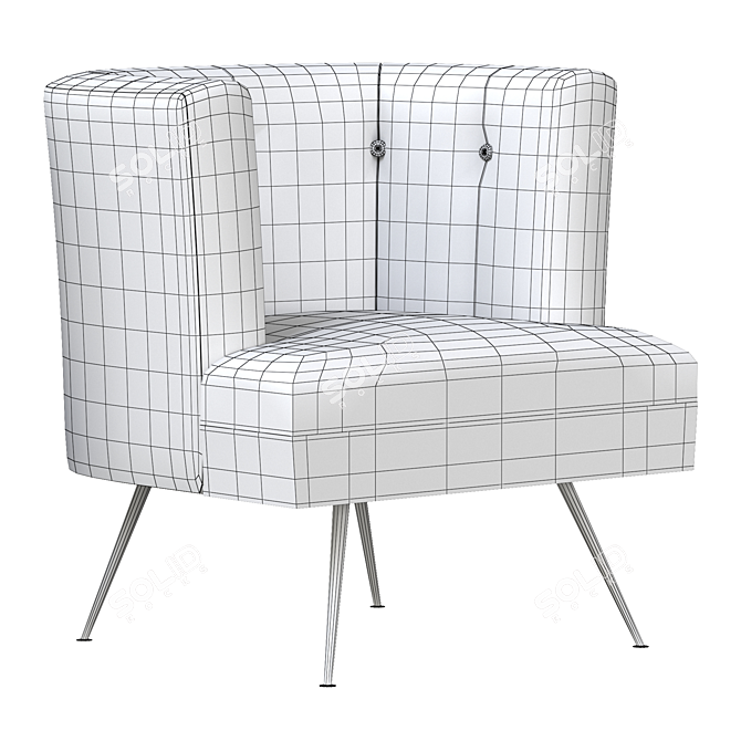 Italian Lounge Chairs: Adesso Imports 3D model image 5