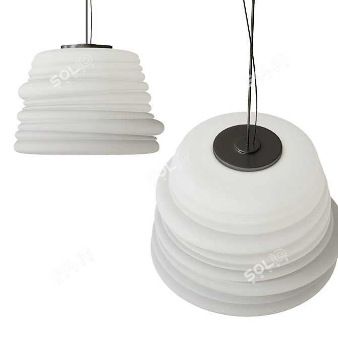 Minimalist Pendant Light: Nedgis Bibendum 3D model image 2