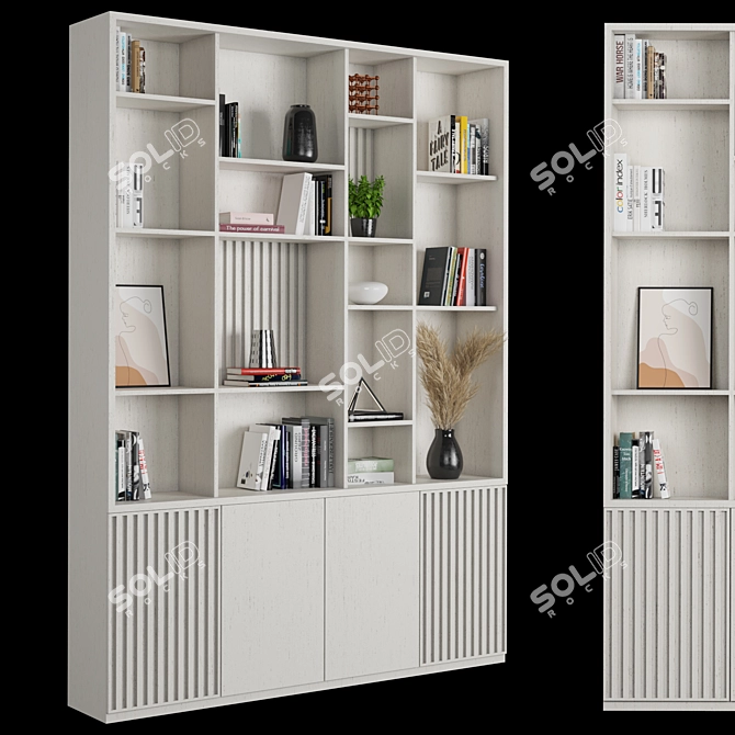 Modular Bookcase 09 - High-Quality Render-Ready Furniture 3D model image 3